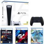 Pack PS5 - Console Playstation 5 Standard Edition - 3 Jeux et 2 manettes
