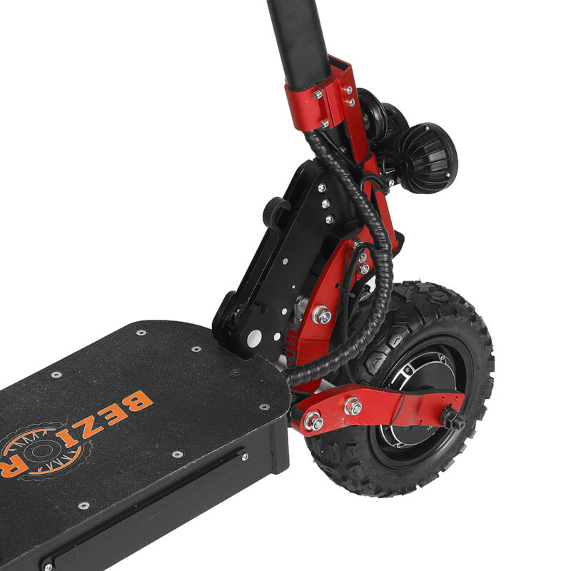 Trottinette électrique pliable tout-terrain Bezior S2 11 pouces, autonomie maximale de 65 km, moteur 1200 W x 2 et batterie 48 V 21 Ah – Image 13